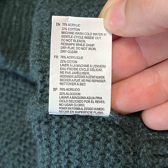 Cloth By Design | Sweater Dress Women’s Size S Oversized Green Knit Long Sleeve - Picture 7 of 8